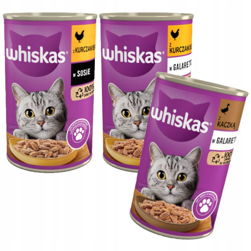 Whiskas Adult Krmivo Pro Kočky 3 Drůbeží Příchutě 24x400g