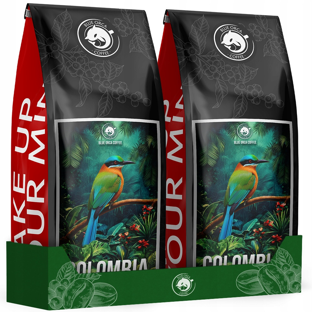 Káva zrnková 1kg x2 Kolumbie Čerstvě pražená 100% Arabica Blue Orca Coffee