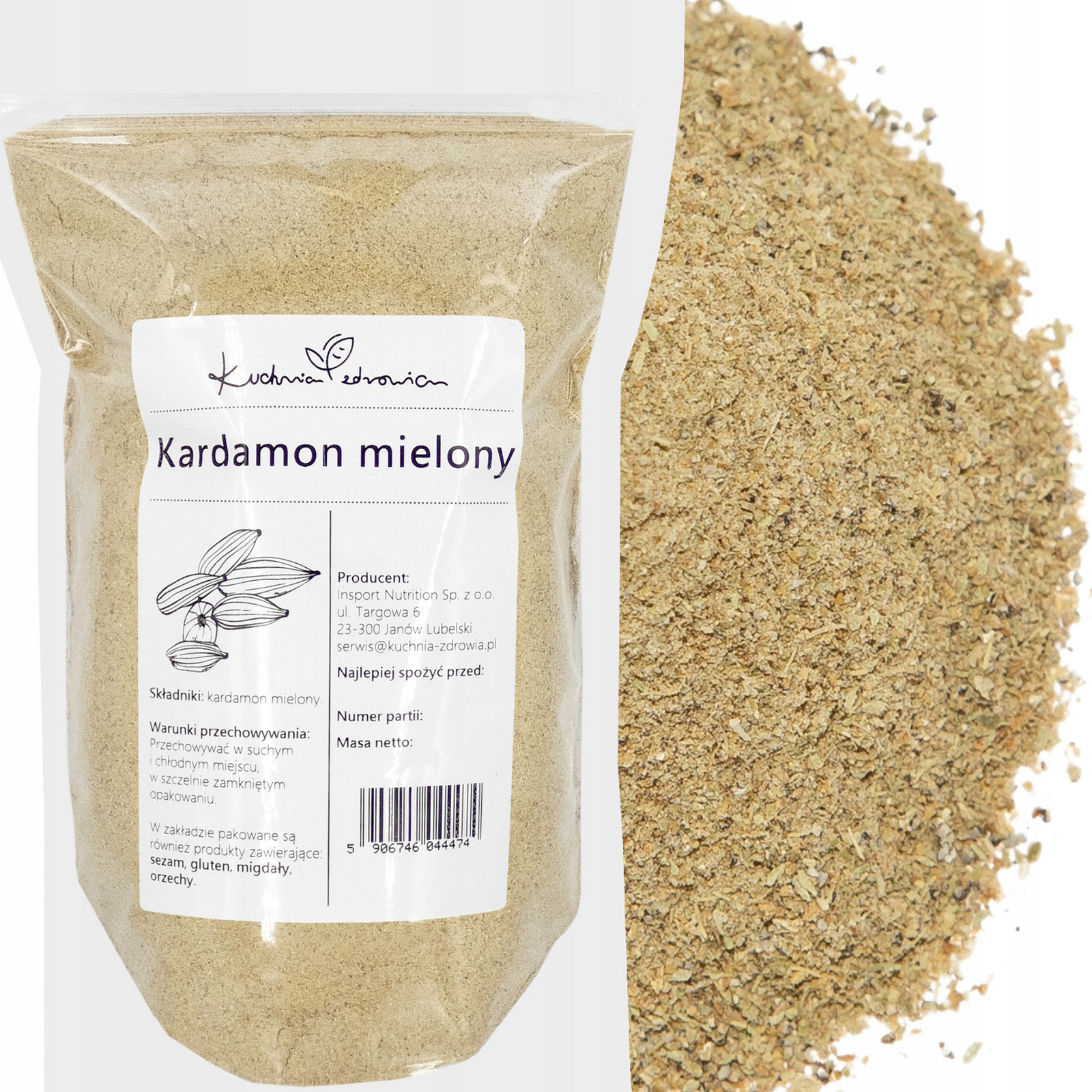 Kardamom Mletý 500g Aromatický Přírodní Na Kávu Kuchnia Zdrowia