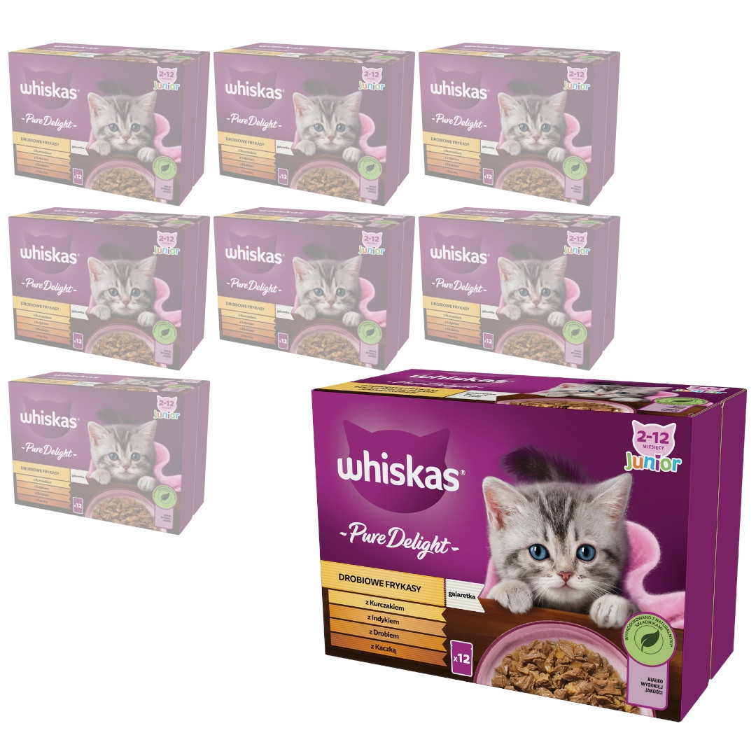Whiskas Junior Drůbeží Hody V Želé Mokré Krmivo Pro Kočky 96 x 85 g