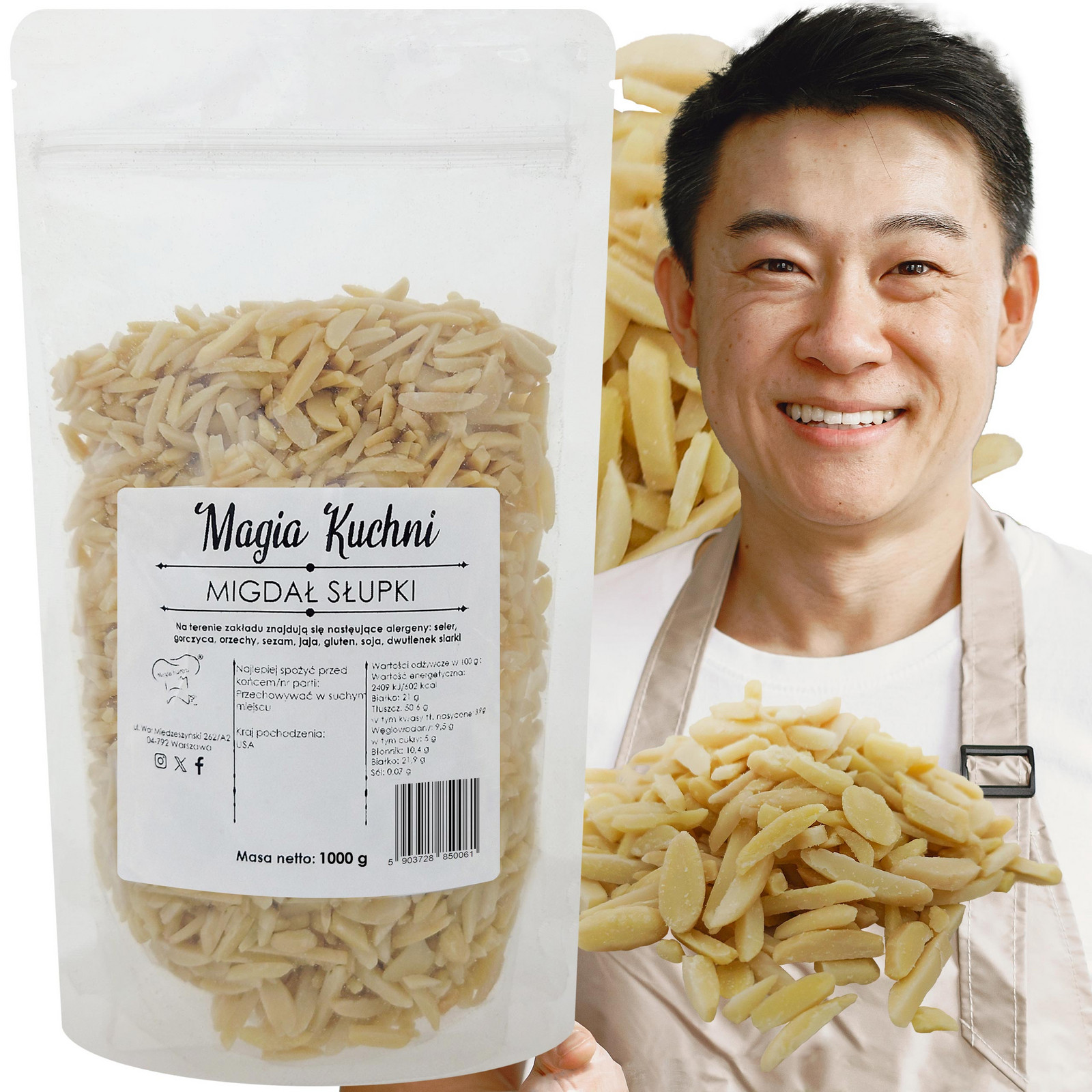 Mandle Krájené Sloupky 1kg Mandle sloupek Řezané