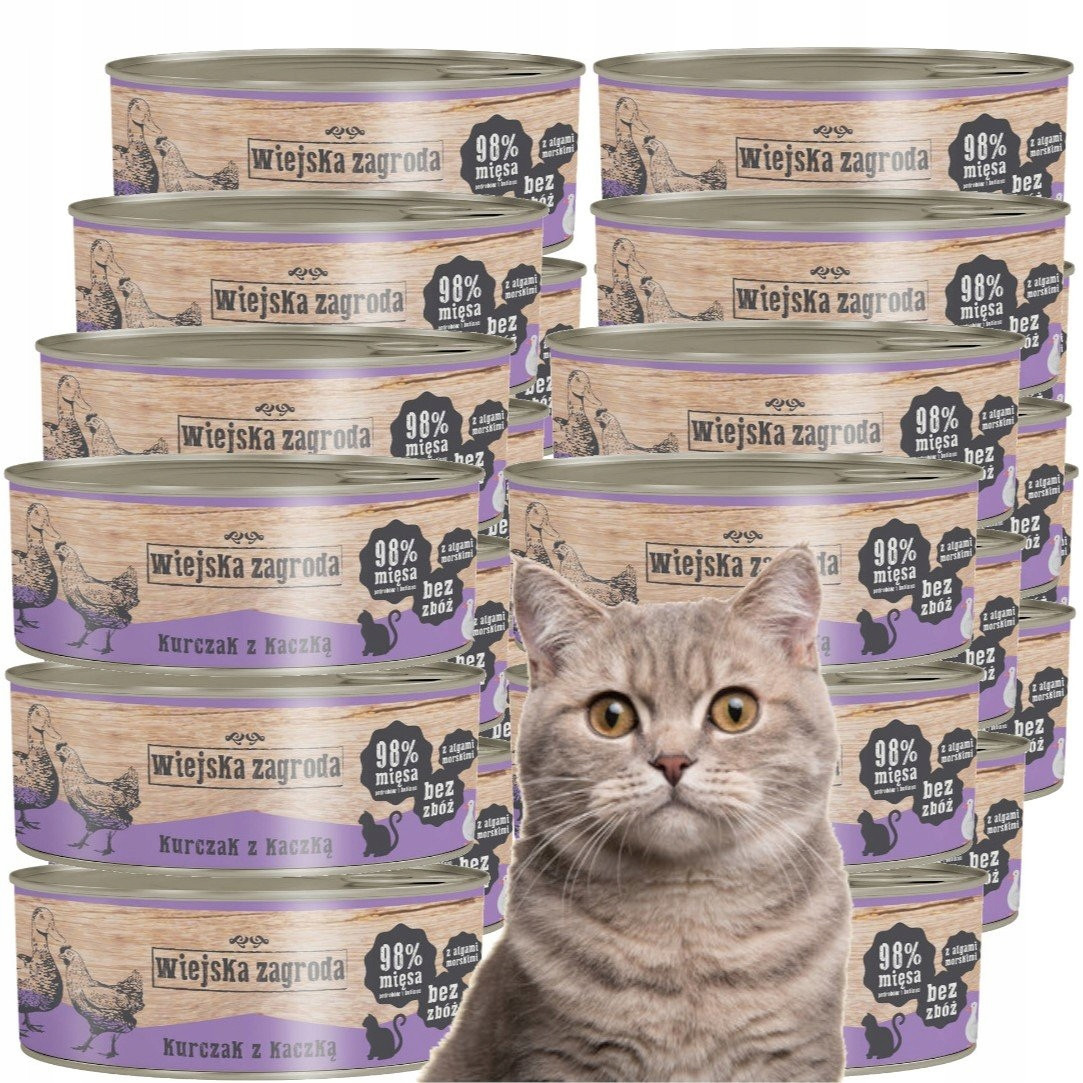 Wiejska Zagroda Krmivo Pro Kočky MIX Chutí 24x85g