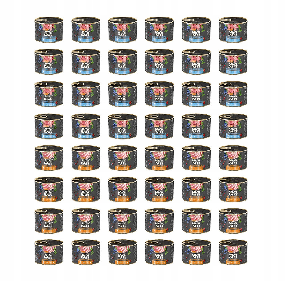 Vlhké krmivo pro malé a miniaturní psy MIX Chutí Rafi Mini 48x185 g