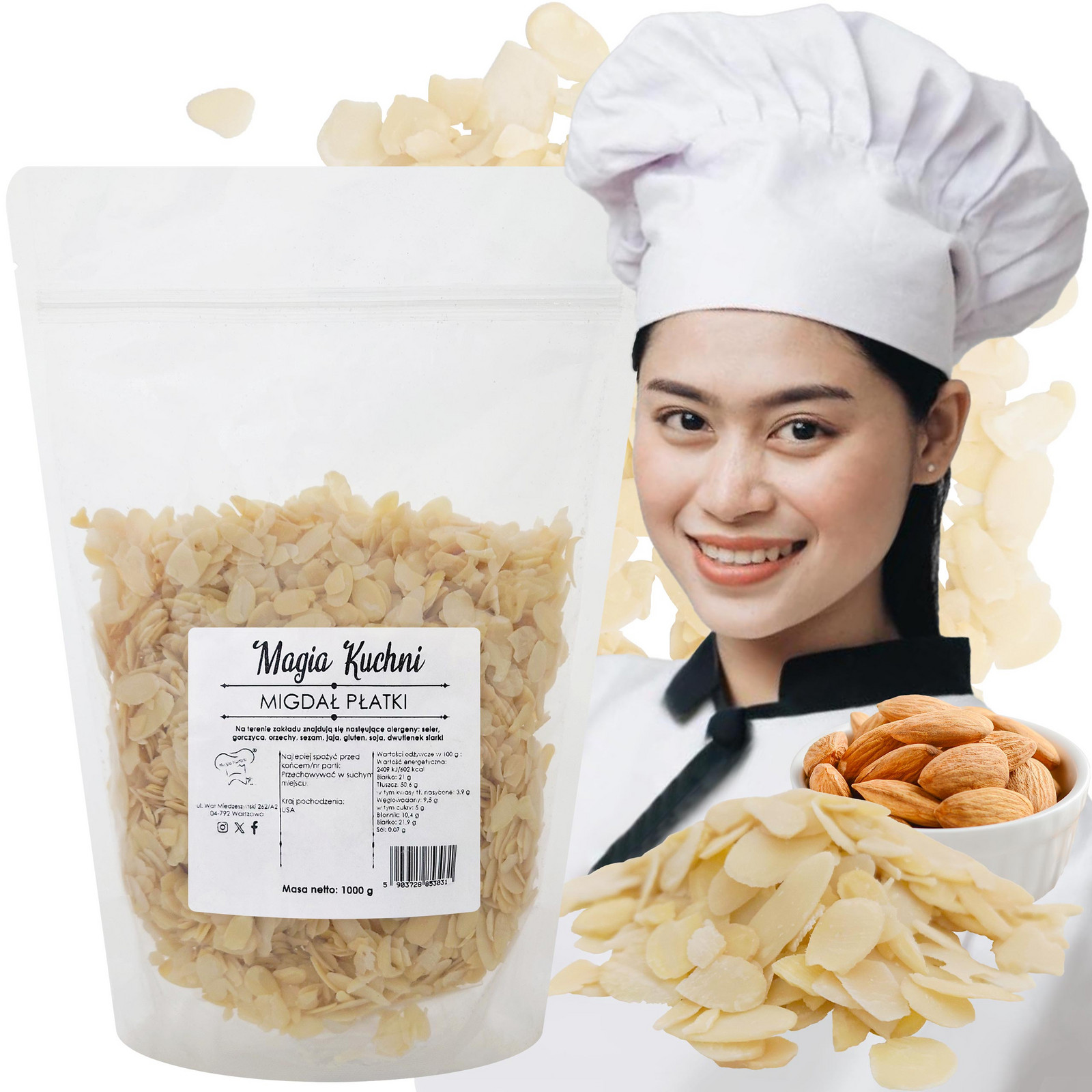 Madlové plátky 1kg mandle plátky Řezané