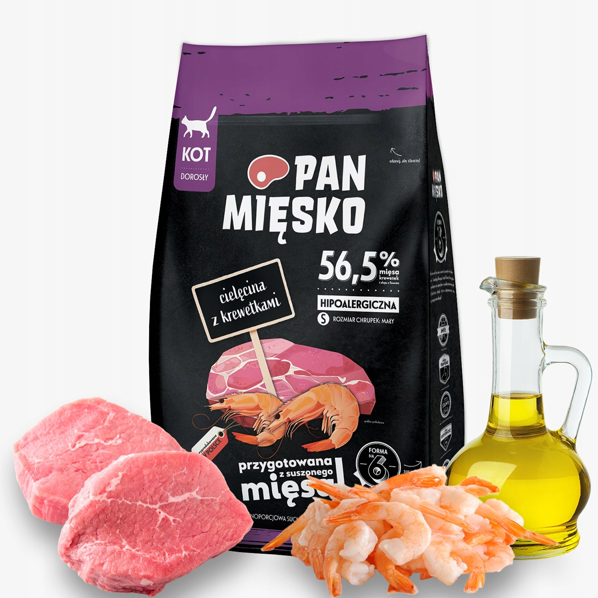 Pan Mięsko Kočka 10kg Telecí s Krevetami S