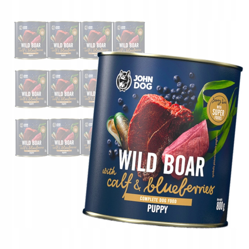 John Dog Dnes S Telecí krmivo Štěňat 12x800g