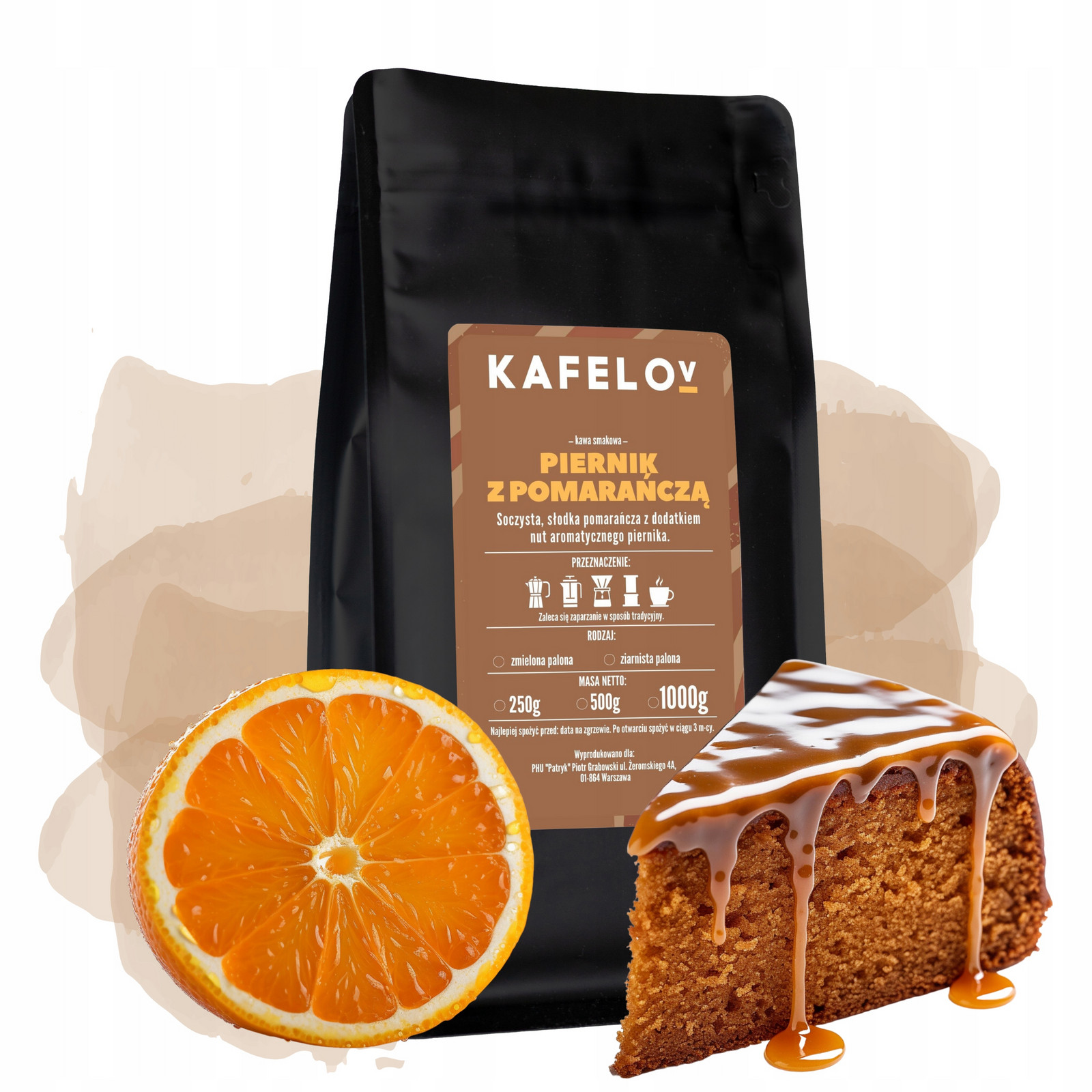 Mletá káva 1kg Kafelov Perník S Pomerančem