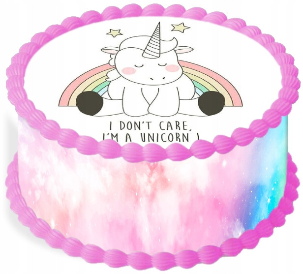oplatek na dort 29 cm Jednorožec Unicorn Narozeniny