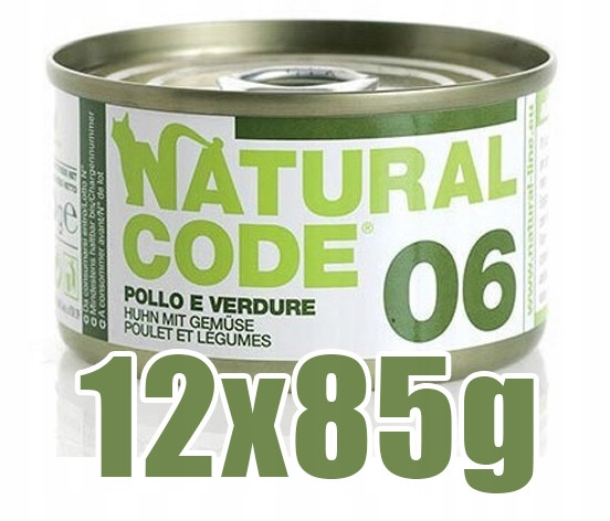 Natural Code 06 Kurčka A Zelenina 12 x 85g