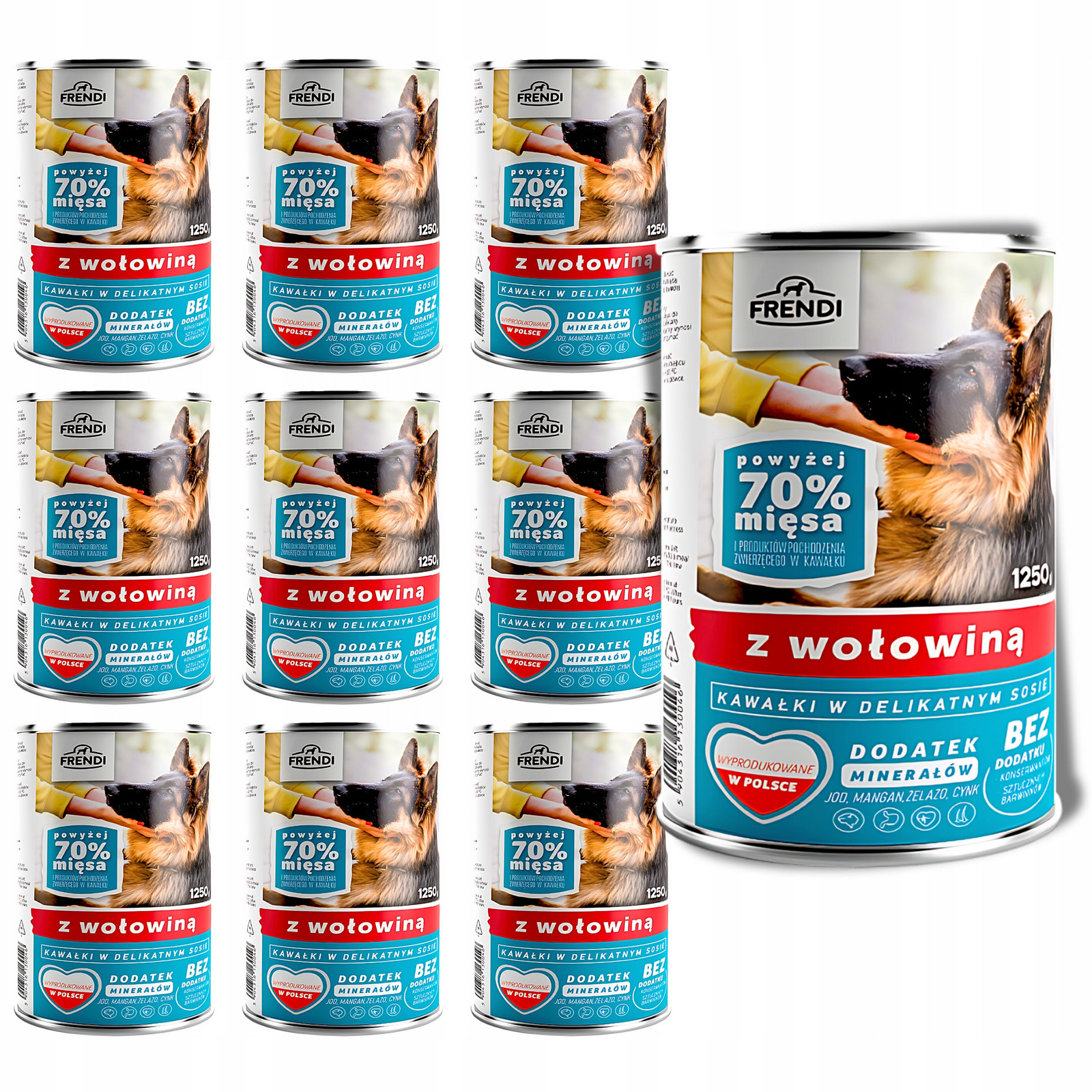 Krmivo mokré Psa kousky masa v jemné omáčce s Hovězím Masem 10x1250g Frendi