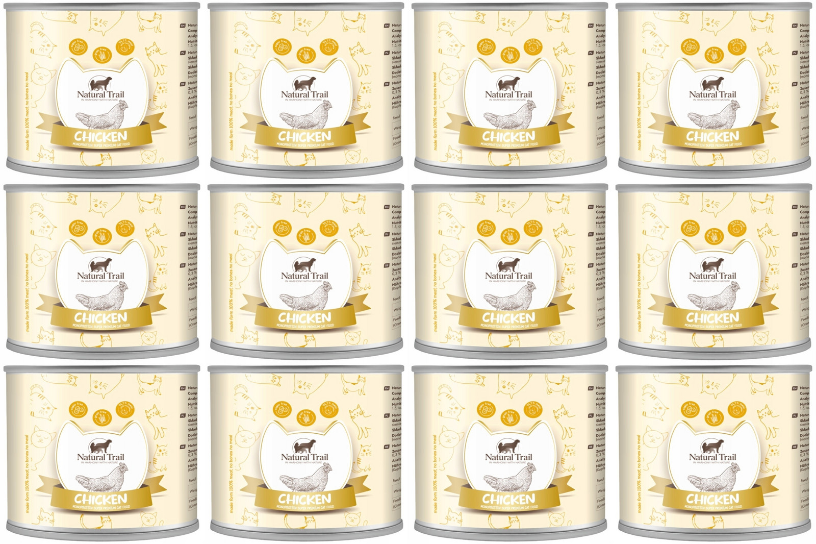 Natural Trail Cat Monoprotein Chicken 12 x 200 g
