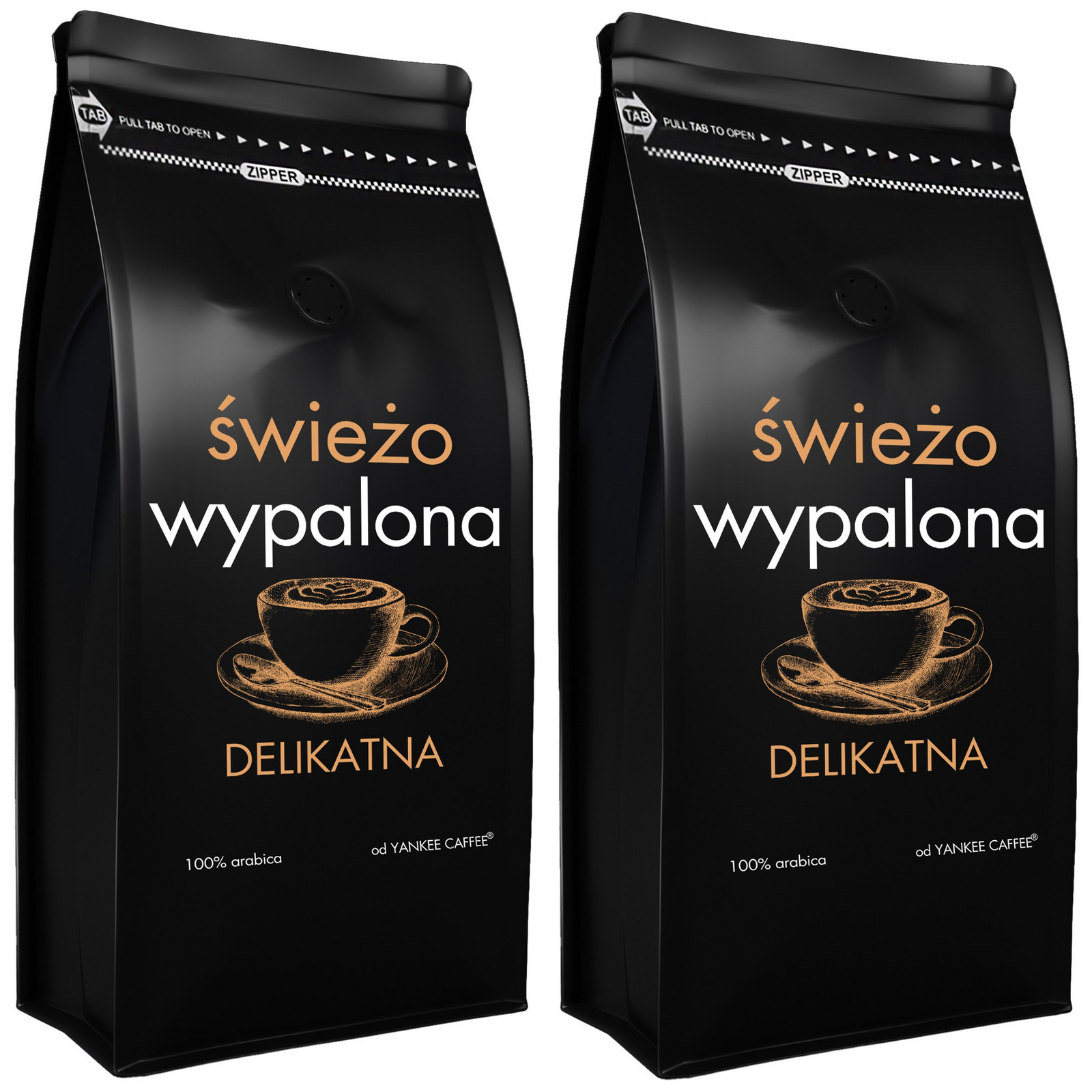 Káva zrnková 2kg 100% Arabica Čerstvě Pražená Jemná (2x1kg) Do kávovaru