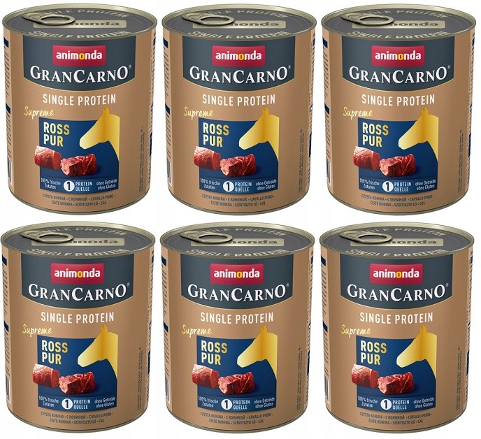Animonda GranCarno vlhké krmivo pro psy single protein Konina 6x800 g