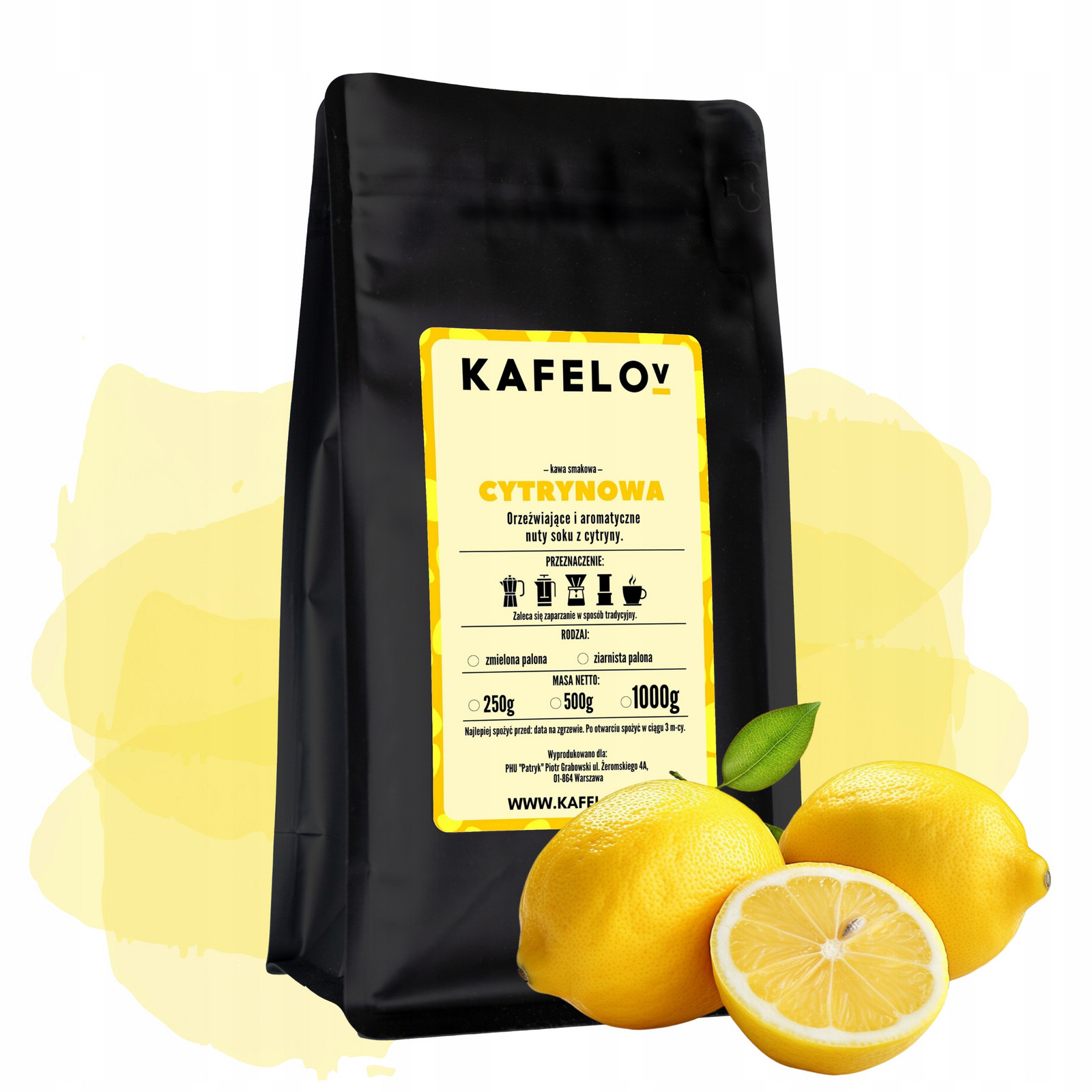 Káva Kafelov ochucená Cytrinová 1000g zrnková