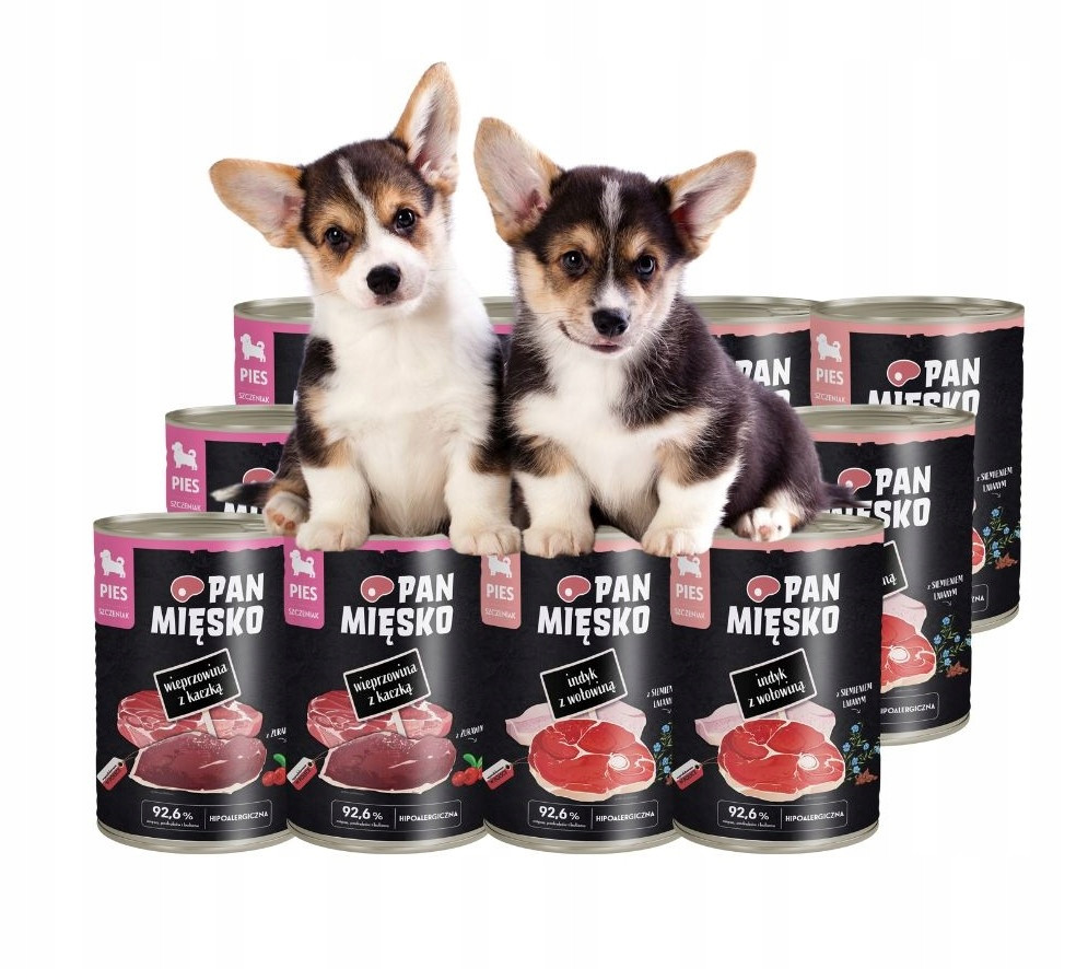 Pan Mięsko Krmivo mokré pro psa MIX Chutí 12x400g Štěně