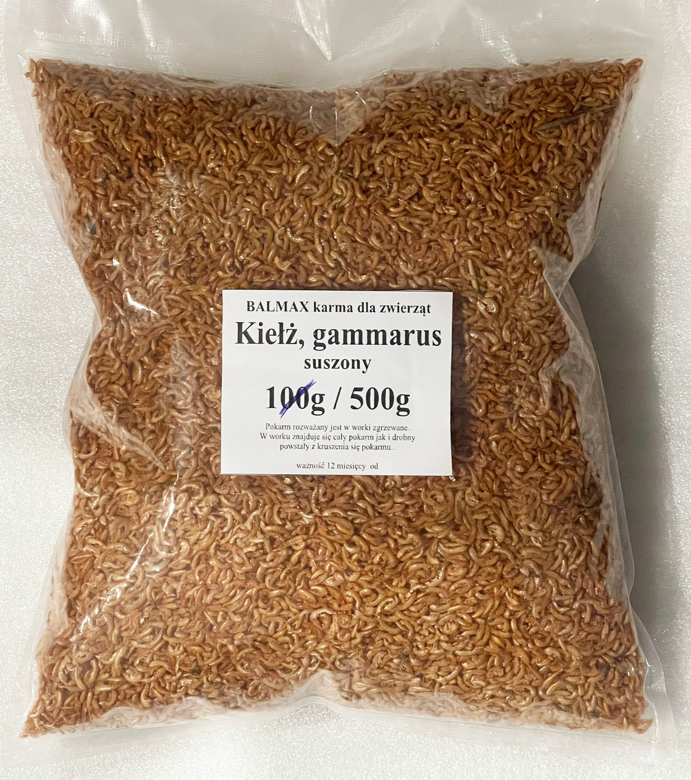 Balmax, Klíček, sušený gammarus, krmivo pro plazy, for reptiles, 500g