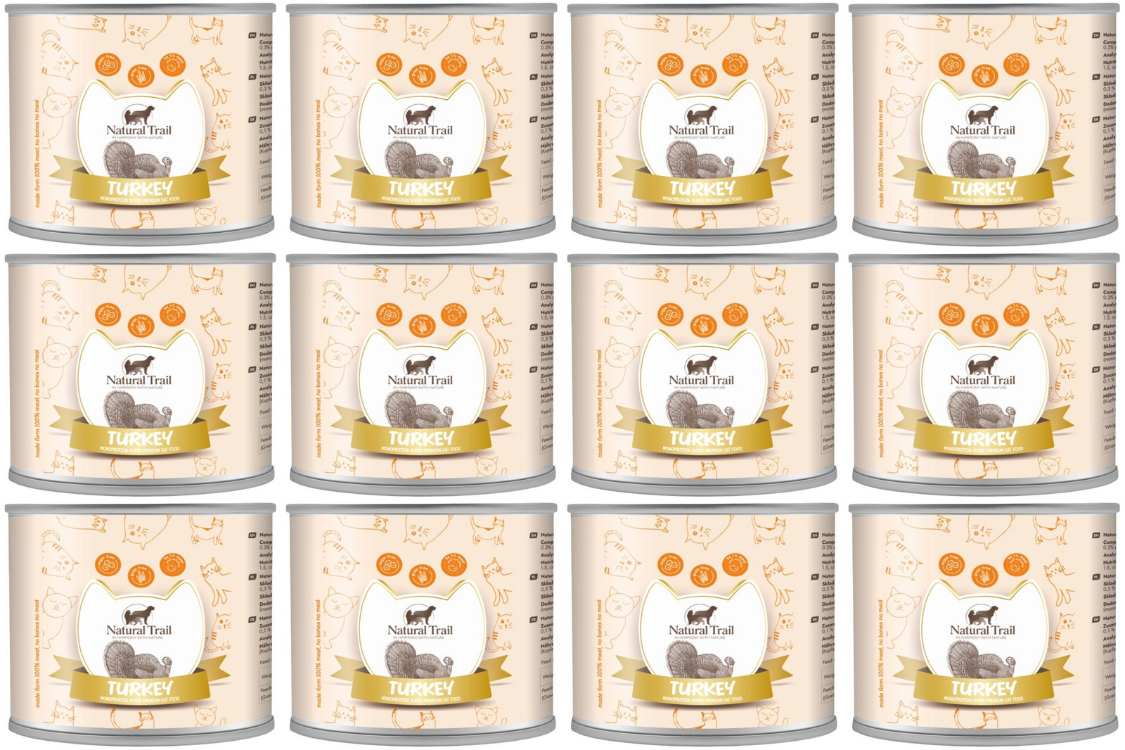 Natural Trail Cat Monoprotein Turecko 12 x 185 g