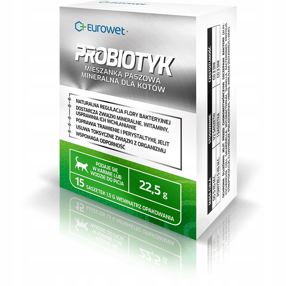 Eurowet Probiotikum v sáčcích pro kočky 15 x1,5g