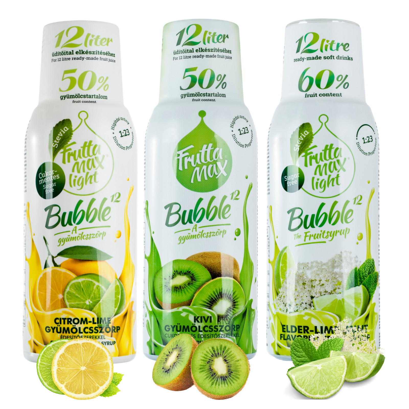 Sada 3 ovocných sirupů FruttaMax Koncentráty na vodu ze Saturátoru 500ml