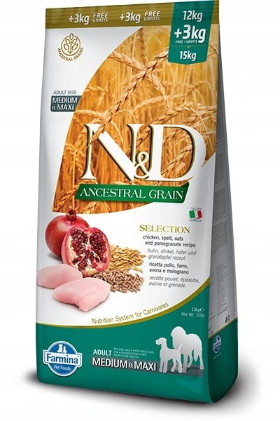 Farmina Pet Food N&d Ancestral Grain Canine 15 kg Dospělý jedinec Kuřecí ma