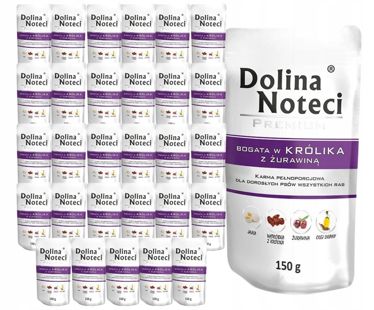 Dolina Noteci Premium vlhké krmivo pro psy bohaté na králíka 30x150 g