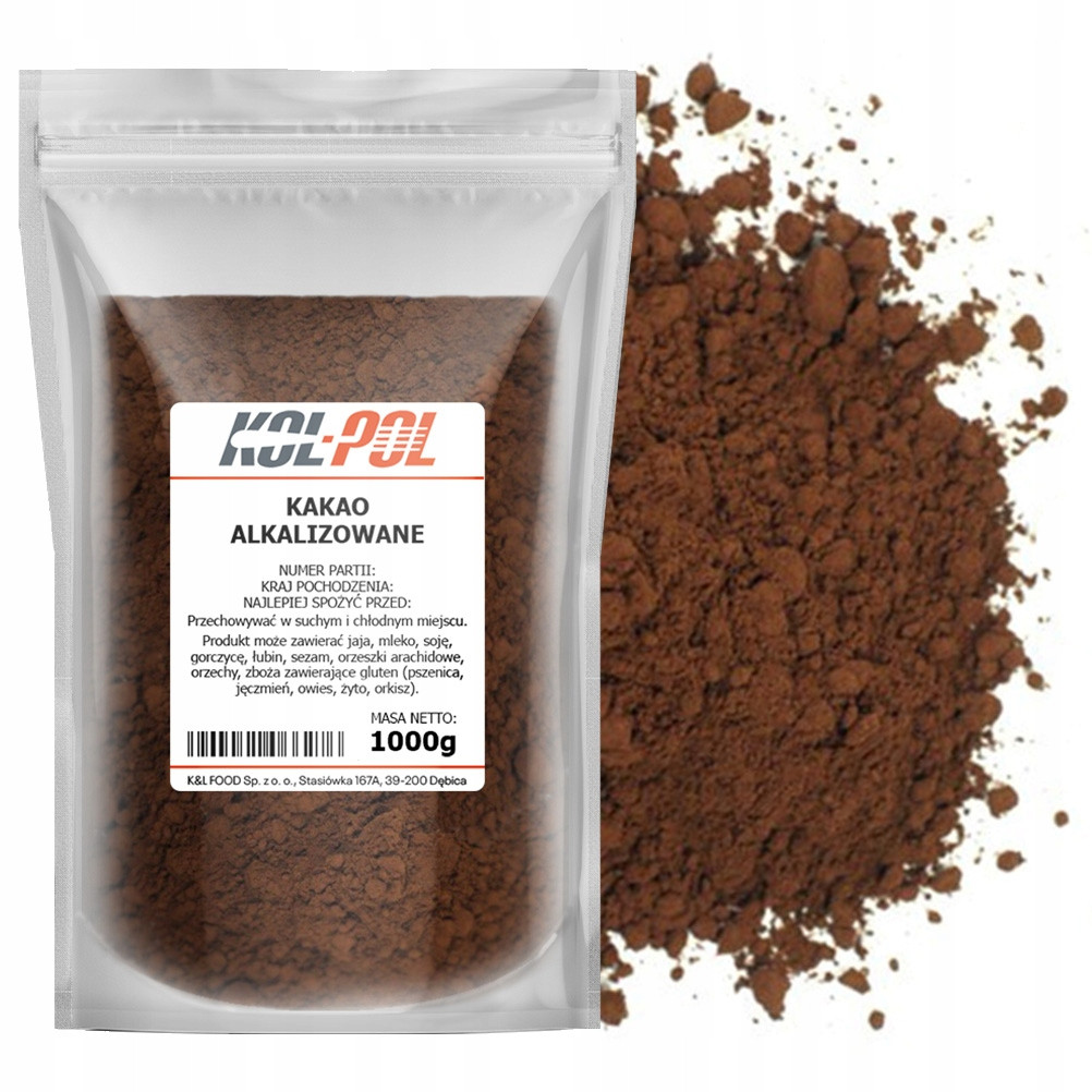 Kakao 1kg Přírodní v prášku alkalizované