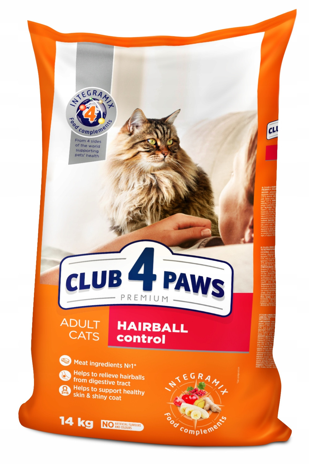 Club 4 Paws Premium suché krmivo pro kočky – eliminace vlasových kuliček 14 kg
