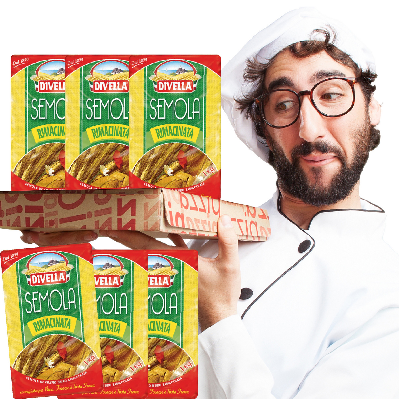 Mouka Semola Rimacinata Pro Makaronu Divella 6x1KG