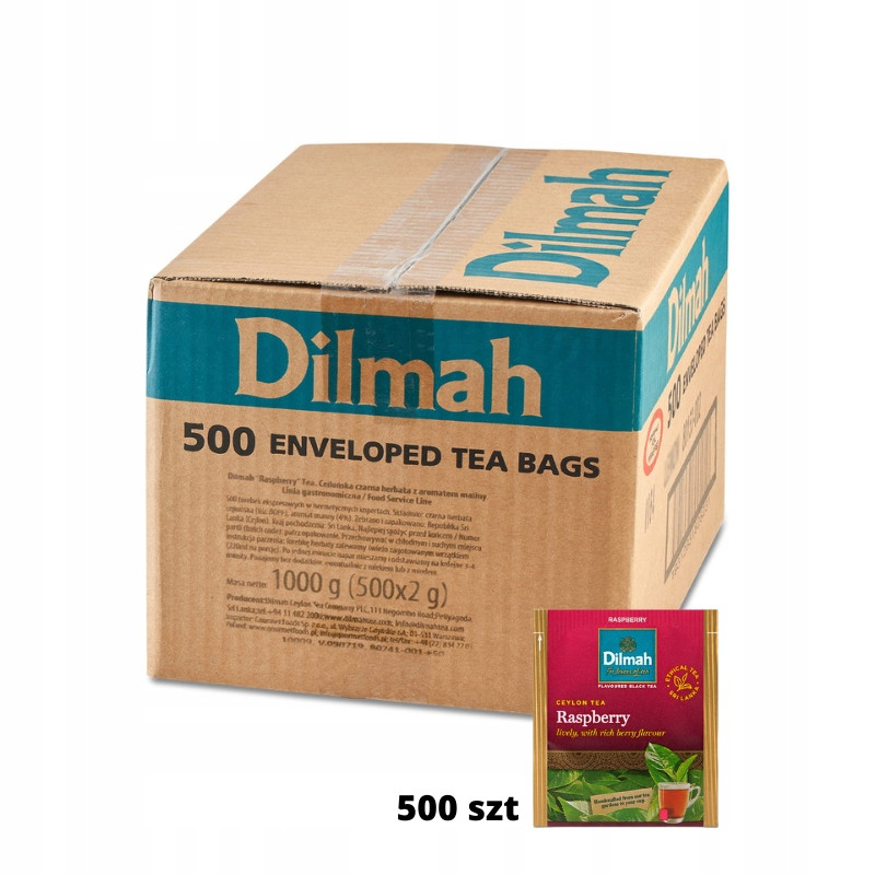 Dilmah Čaj černý Malinový Rasberry 500 obálek