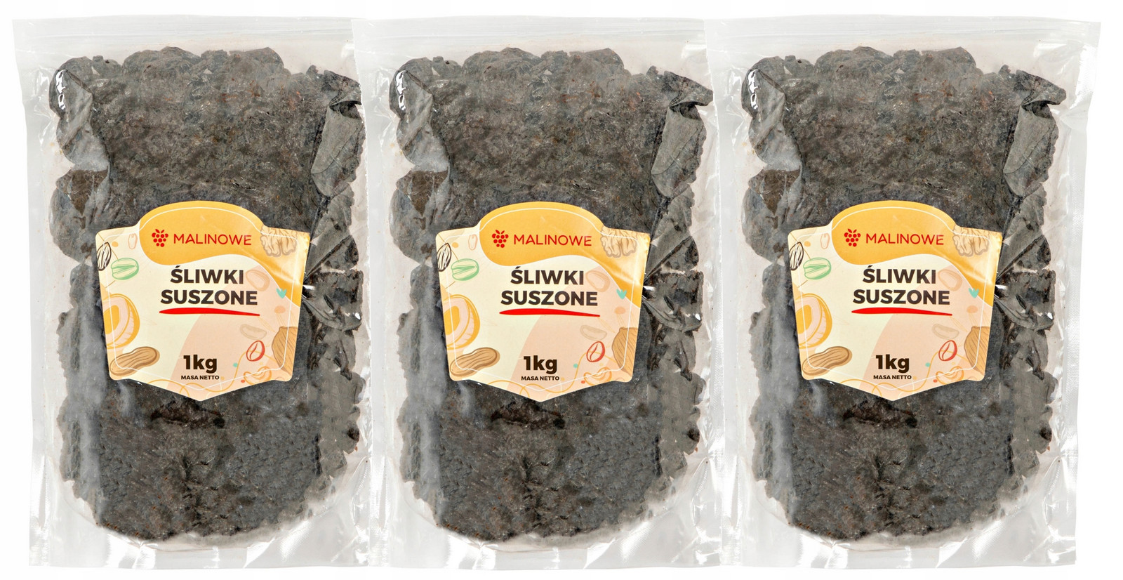 Sada Sušených Švestek 3 X 1KG Bez Pecek Lahodné