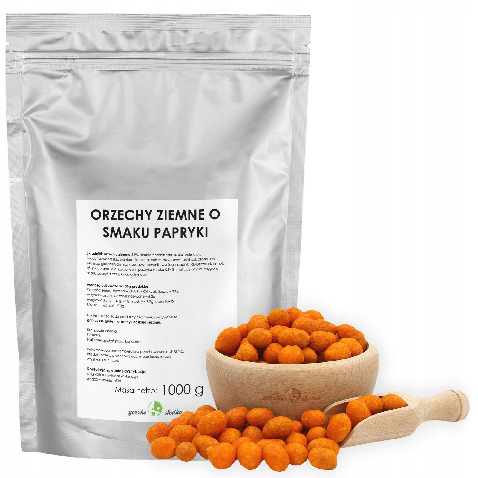 Arašídy ve skořápce s paprikovou příchutí 1kg