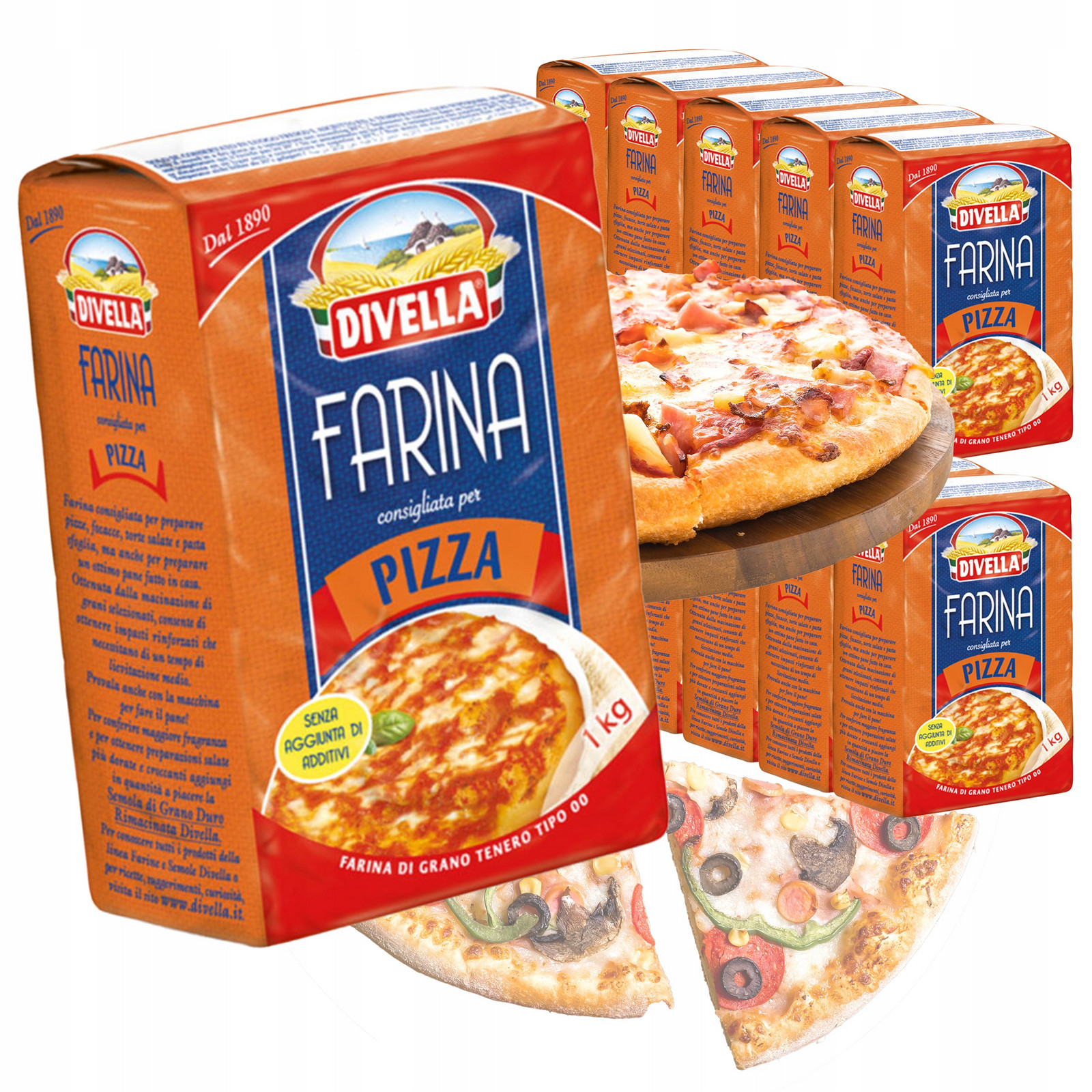 Mouka na Pizzy Farina 00 10kg Divella 1kg x10