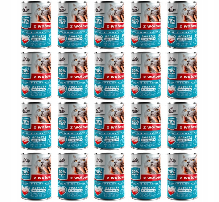 Frendi Mokré Krmivo Pro Kočky 24x400 g Kousky v omáčce s hovězím masem