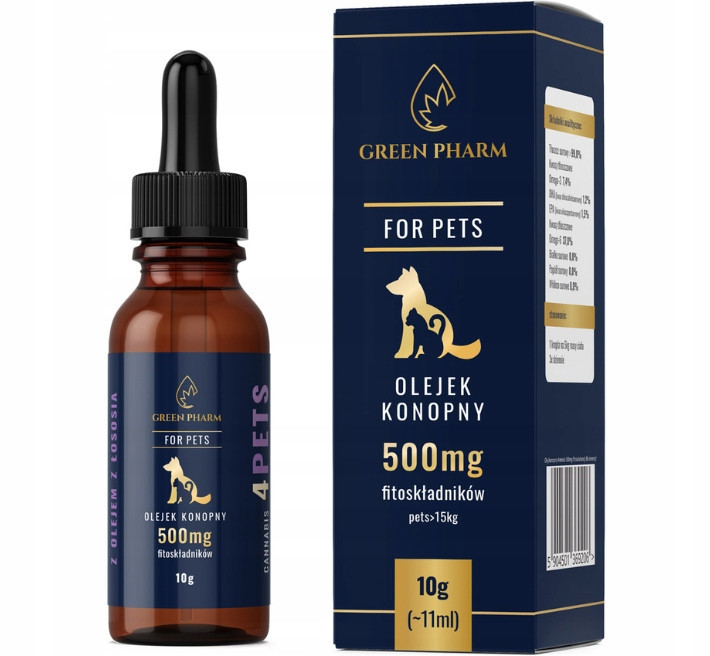 Green Pharm Certifikovaný Cbd olej 5% pro psa