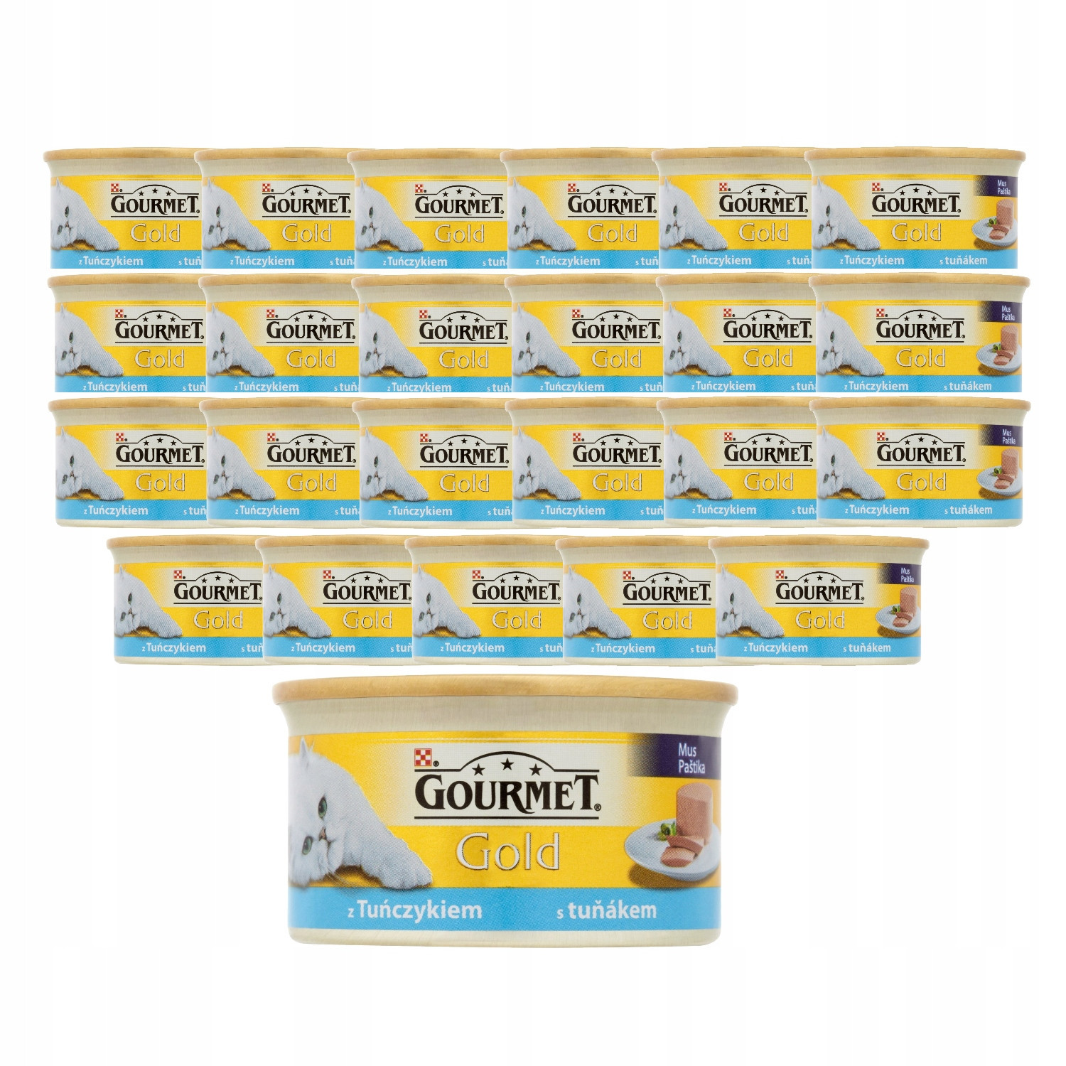 Mokré krmivo pro kočky s tuňákem 24x85 g Gourmet