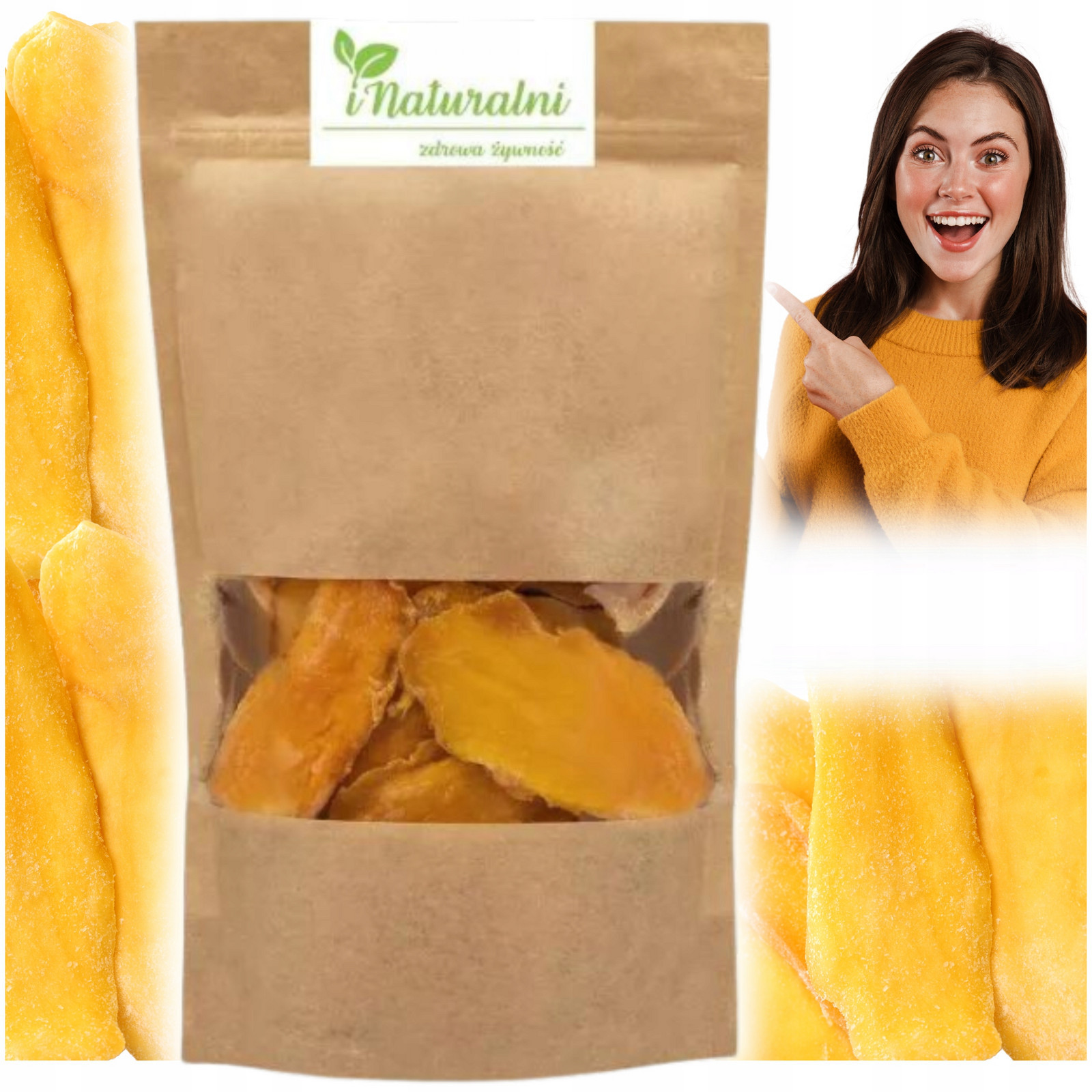 Mango Sušené 1KG Bez Cukru Přírodní Plátky Velké Lahodné Vitamíny 1000G