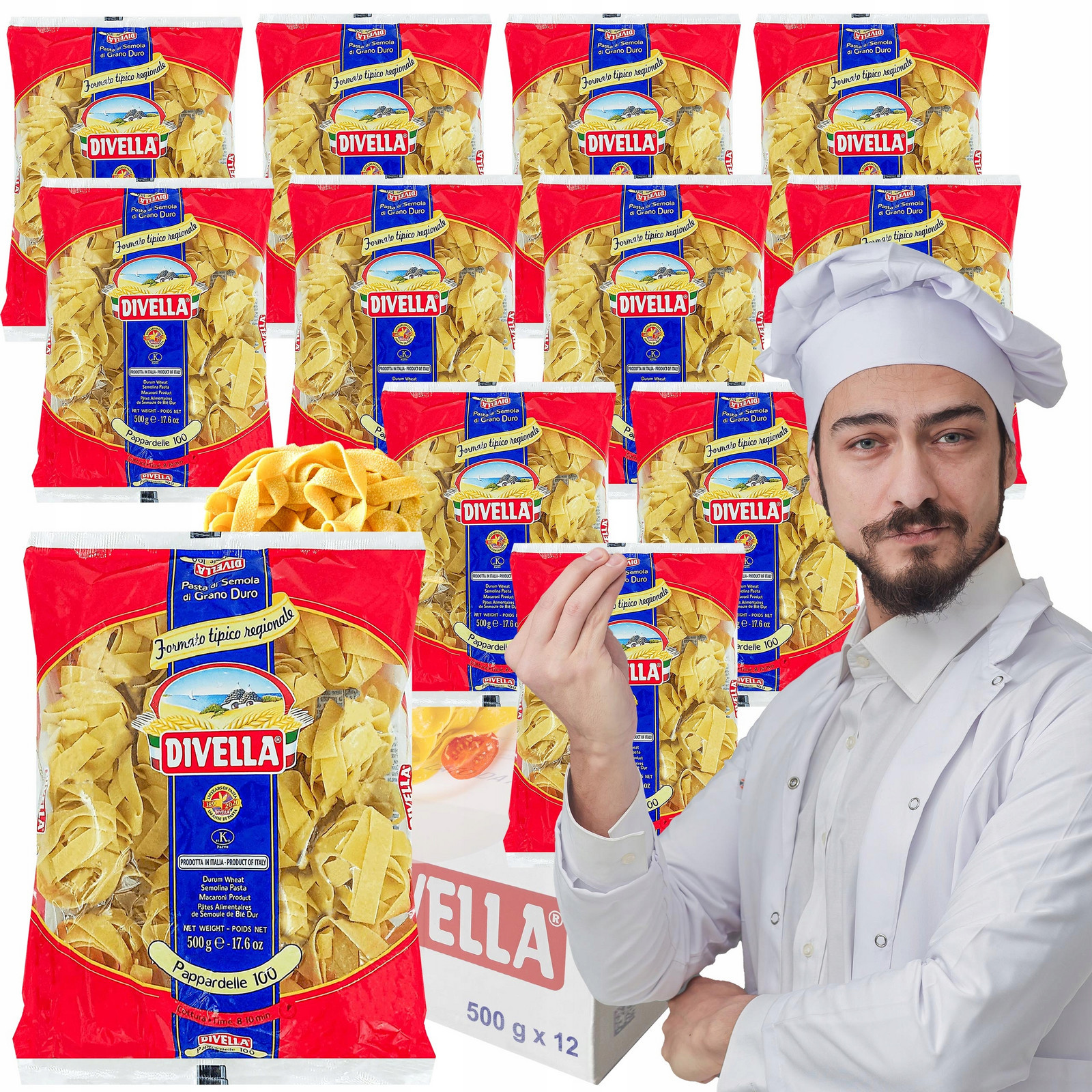 Těstoviny Pappardelle Divella 500g x 12 Karton