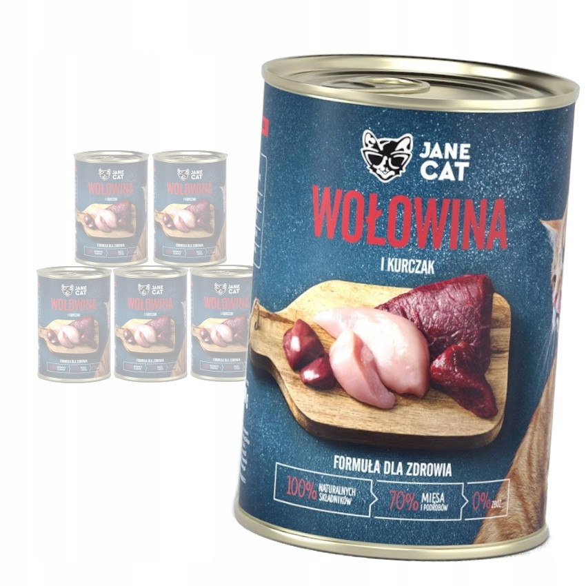 Jane Cat Kurčka 6x400g krmivo Pro Kočky