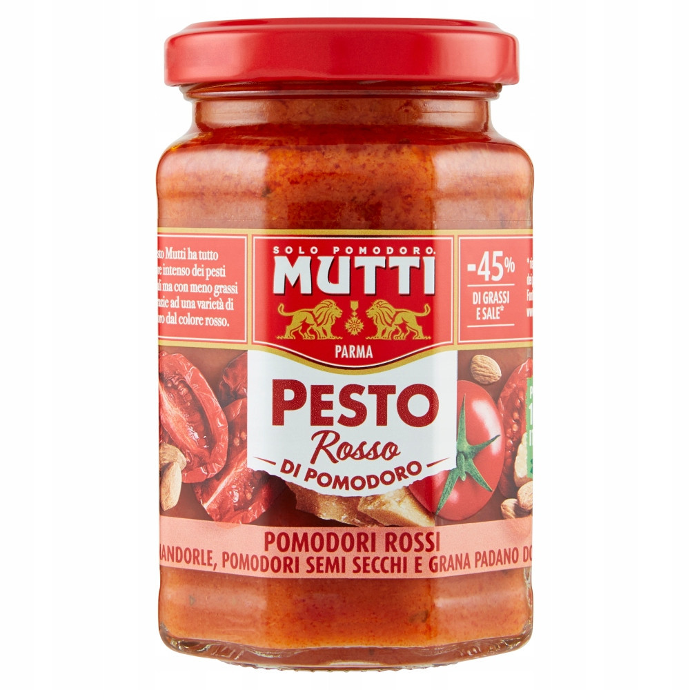 Sada 12 Kusů Mutti Pesto Rosso italské červené pesto 180 g