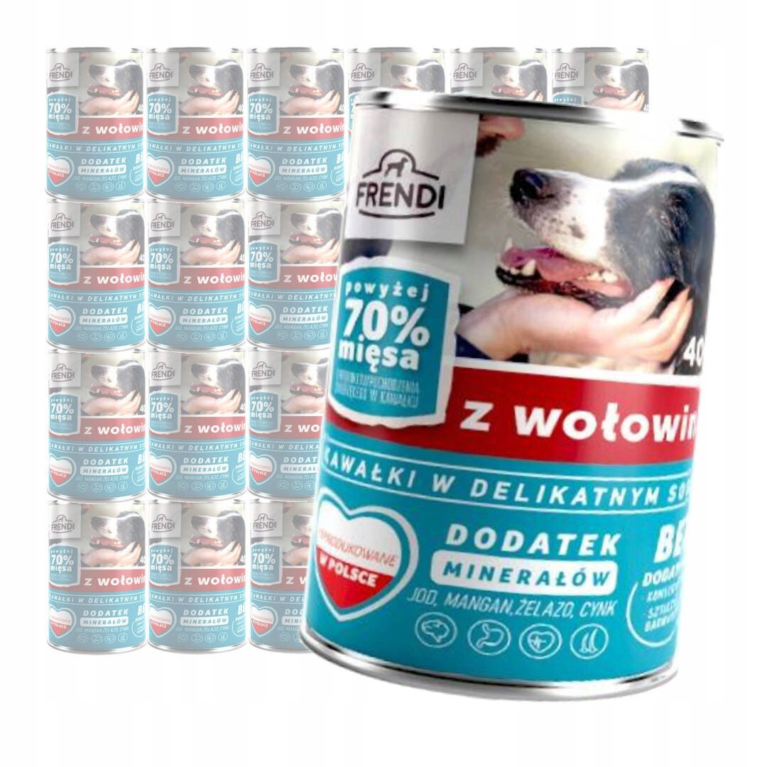 Frendi Vlhké Krmivo pro psa 24x400 g Kousky v omáčce s hovězím masem