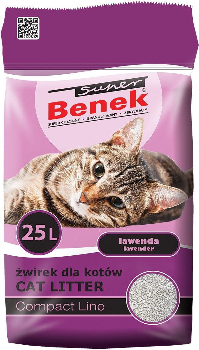 Benek Super Compact levandule -  25 l (cca 21 kg)