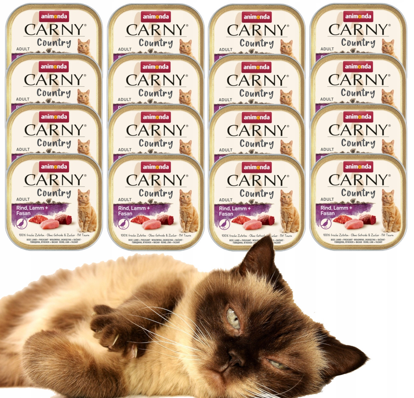 Animonda Carny Country Adult 32 x 100 g - hovězí, jehněčí, bažant