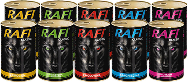 Rafi Dog 12 × 1 240 g - výhodné balení - kuřecí