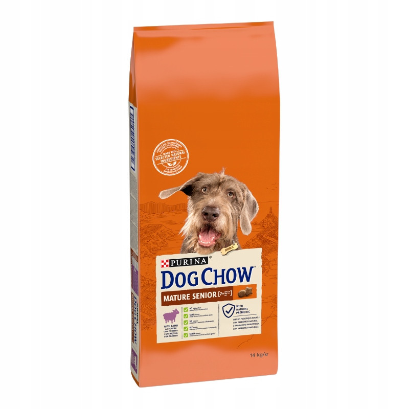 Purina Dog Chow granule, 12 + 2 kg zdarma - Senior s jehněčím