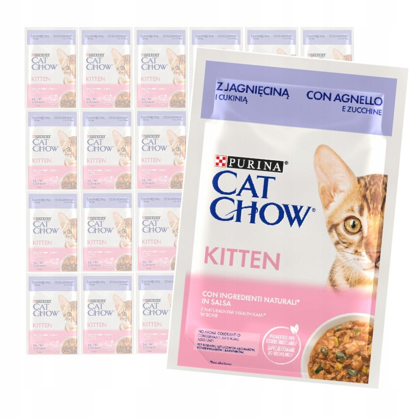 Cat Chow 26 x 85 g - Kitten jehněčí a cuketa