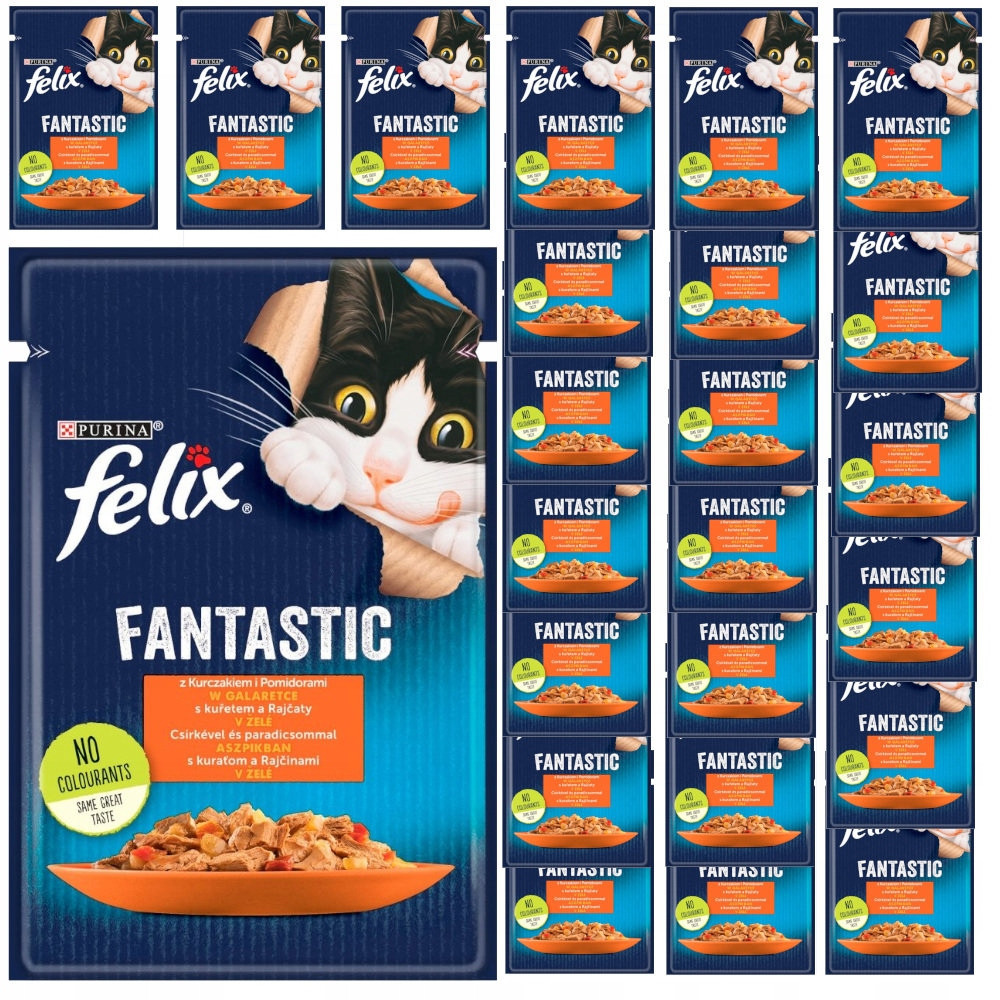 Felix Fantastic 26 kapsiček (26 x 85 g) - kuřecí a rajčata