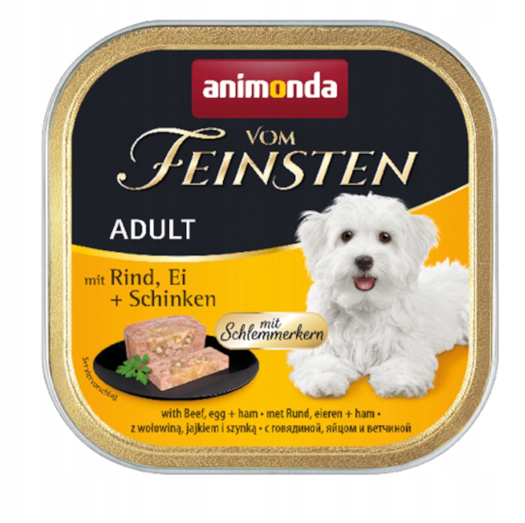 animonda vom Feinsten Adult 22 x 150 g - gurmánské jádro s hovězím, vejcem a šunkou