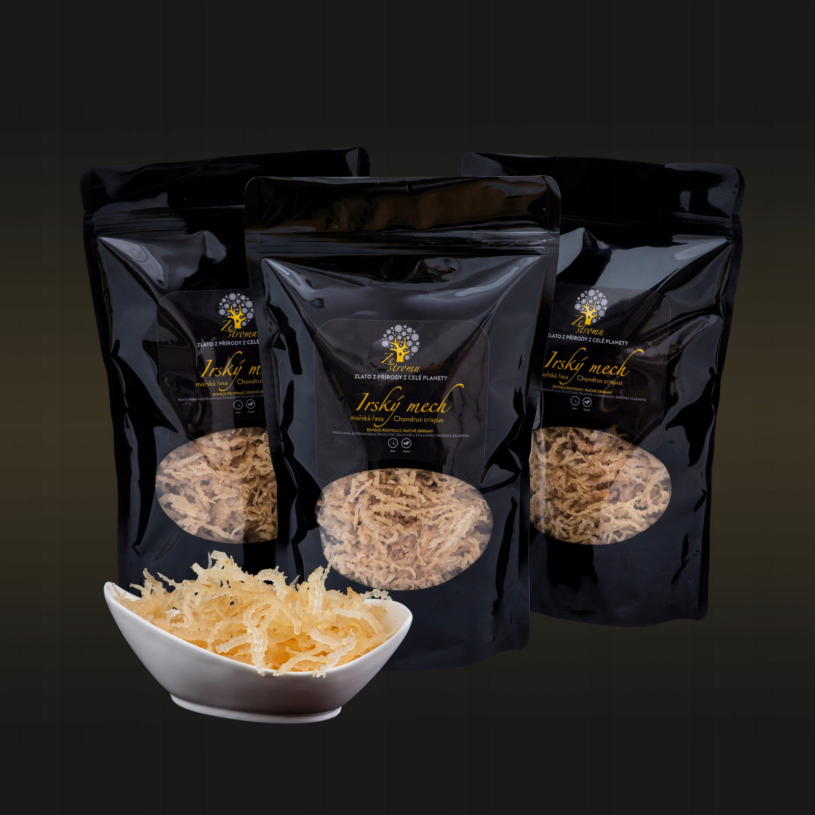 Čerstvý irský mech béžový 250 g, náhrada vejce, veganská želatina,