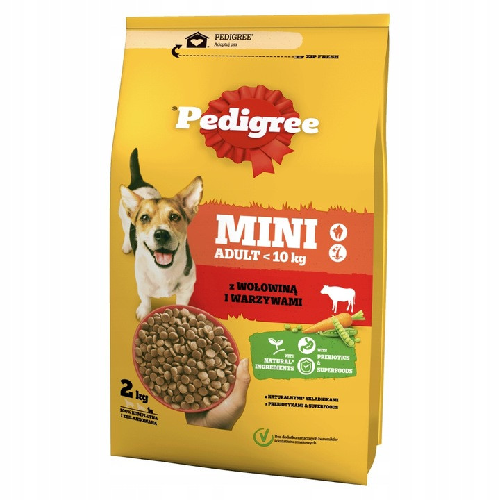 Pedigree Suché krmivo pro psy Hovězí maso se zeleninou 2 kG