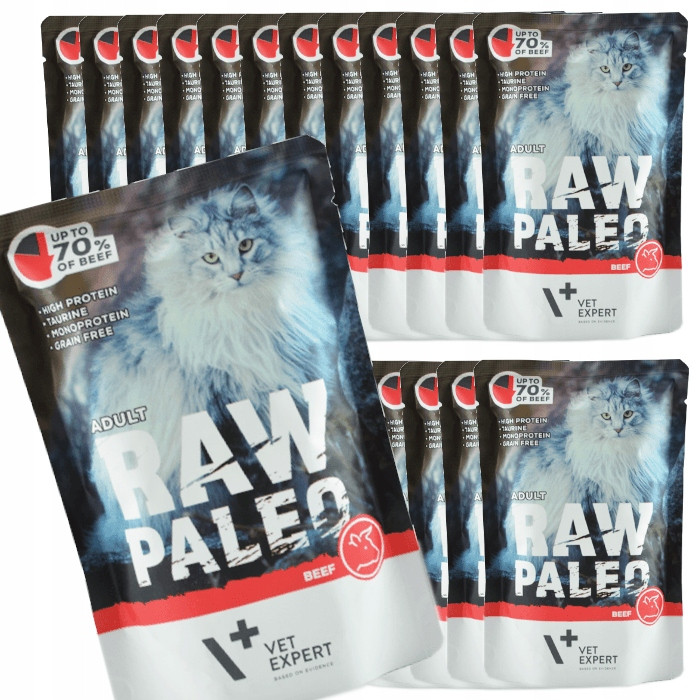 Raw Paleo Adult Krmivo Kota 70% Hovězí 24x100G